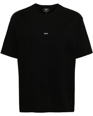 A.P.C. T-Shirt Mit Logo-Print - Weiß