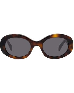 Celine Sonnenbrille Cl40194 U 53 A Havanna/Dunkelgrau Unisex - Braun