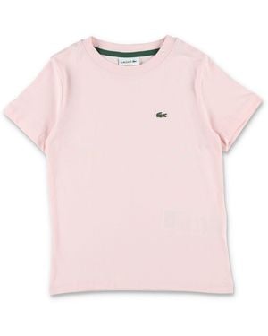 Lacoste Boy's Cotton T-Shirt - Pink