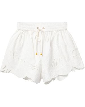 Zimmermann Mahon Cotton Shorts - White