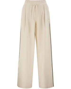 Weekend by Maxmara Wkdgodezia Pantalones de pernera ancha de punto técnico - Blanco