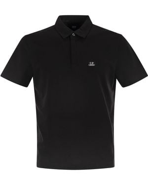 C.P. Company Stretch Cotton Piqué Polo Shirt - Schwarz