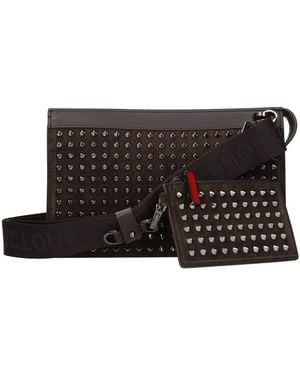 Louboutin Crossbody Bag Funky Suede/Coffee - Black