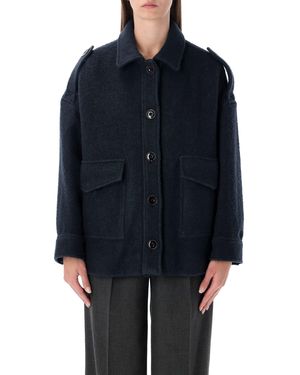 Sessun Sessùn Harrison Recycled Wool Loden Coat - Blue