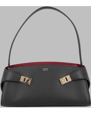 Ferragamo Sleek Shoulder Bag - Grey