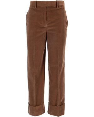 Thom Browne Fit 2 Sackhose mit Gürtelschlaufen aus schmalem Cord - Braun