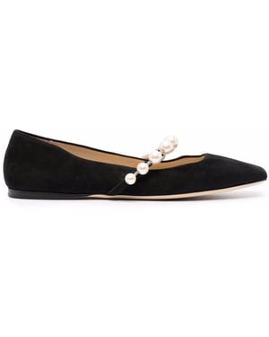 Jimmy Choo Ade Ballerina's Met Vierkante Neus - Zwart