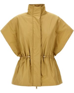 Fabiana Filippi Taffeta Cape - Geel