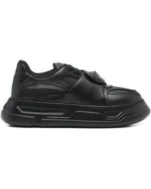 Emporio Armani Leather Trainers - Black