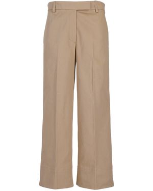 Thom Browne Chino Met Riemlus Van Katoenen Gabardine - Naturel