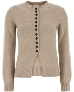 KHAITE Cappuccino Cashmere Josette Cardigan - Natural