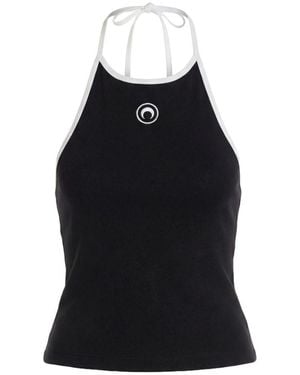 Marine Serre Moon Cotton Tank Top - Black