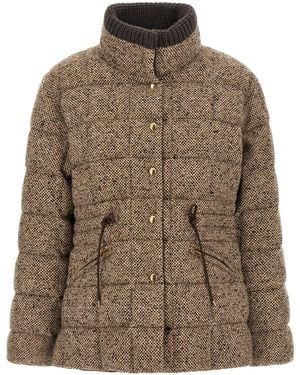Moncler Antigony Puffer Jackets - Brown