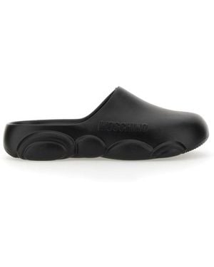 Moschino Rubber Teddy Sole Mules - White