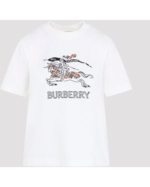 Burberry Karo-Frankie-T-Shirt - Weiß