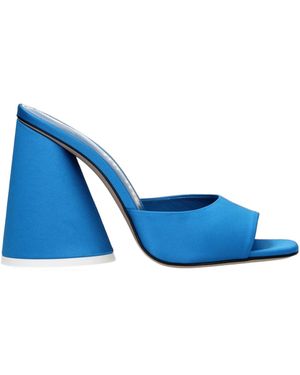 The Attico Satin Platform Sandals - Blue