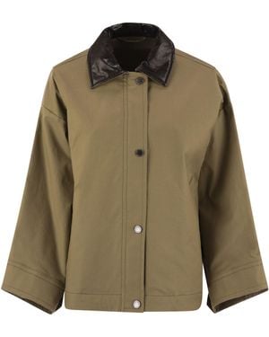 Weekend by Maxmara Dorema Water Repellent Cotton Jacket - Green