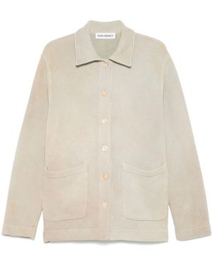 Our Legacy Cardigan Lodge W4246La - Blanc