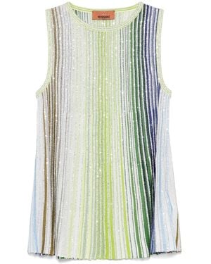Missoni Gestreepte Bikinitop Met Pailletten - Groen