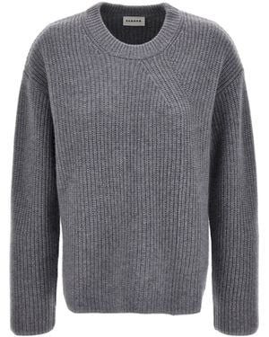 P.A.R.O.S.H. Ribbed Cashmere Crewneck Sweater - Grau