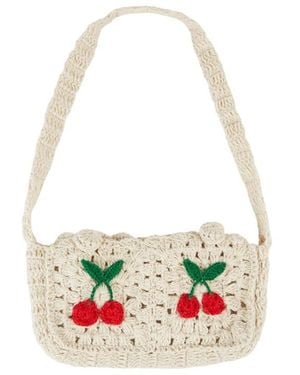 Emile Et Ida Borsa Crochet Con Ciliegie - White