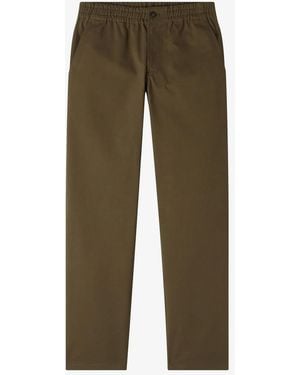 A.P.C. Khaki Workwear Trousers With Adjustable Waist - Green