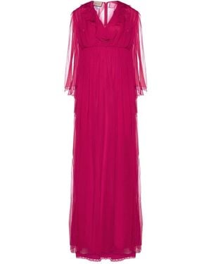 Gucci Vestido midi de seda de - Rosa