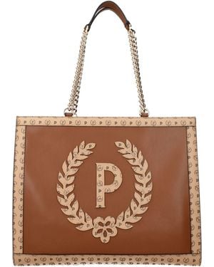 Pollini Shoulder Bags Polyurethane/Cream - Brown