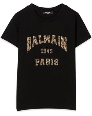 Balmain T Shirt With Logo - Black