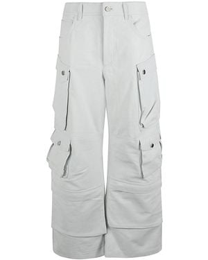 Fermas.club Pantalones de carga de cuero fermas. - Blanco