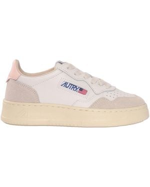 Autry Medalist Kids Low Kid Suede/Four Wht/Crpink