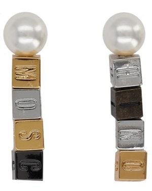 Moschino Earrings With Pearls - White