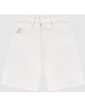 Ami Paris Short Avec Etiquette Heritage Paris - Weiß
