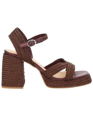 Castañer Solid Valley Heels - Brown