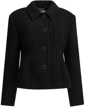 Chloé Veste En Laine Bouclette Noire Jacket - Black