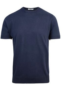 Paolo Pecora T -Shirt Blu in Maglia - Blau