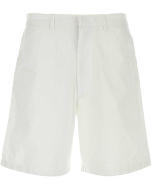 Prada Oxford Bermuda Shorts - White