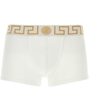 Versace Stretch Cotton Boxer - White