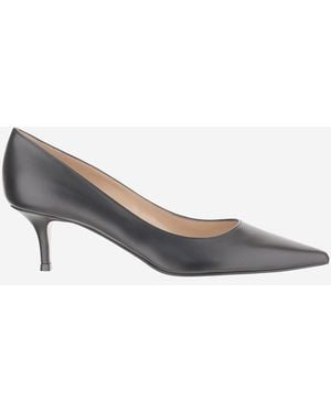 Gianvito Rossi Leather Pumps - Gray