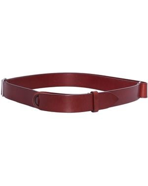 Claudio Orciani Calf Leather No-Buckle Belt - Red