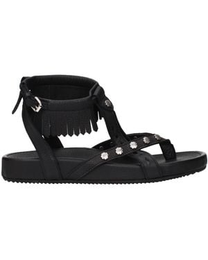 Isabel Marant Silya Sandals Leather - Black
