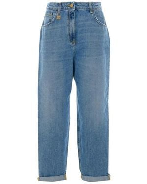 Elisabetta Franchi Jeans mit Logo-Vorhängeschloss - Blau
