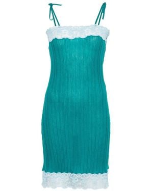 Chloé Wool Knit Mini Dress - Blue
