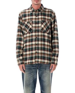 Filson Plaid Flannel Button-Up Shirt - Blue