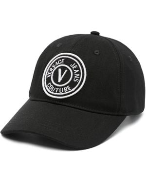 Versace Jeans Couture Schwarze Baseballkappe Mit Logo