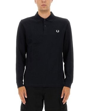 Fred Perry Cotton Polo - Blue