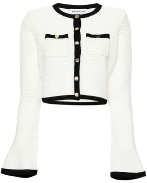 Self-Portrait Strickjacke - Weiß