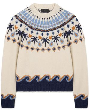 Alanui Zoete Wintertrui Krijt/veelkleurig - Blauw