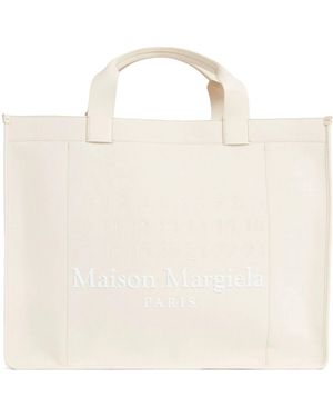 Maison Margiela White Canvas Tote - Naturel