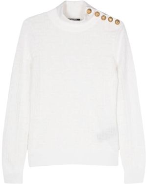 Balmain PB Monogrammpullover - Weiß